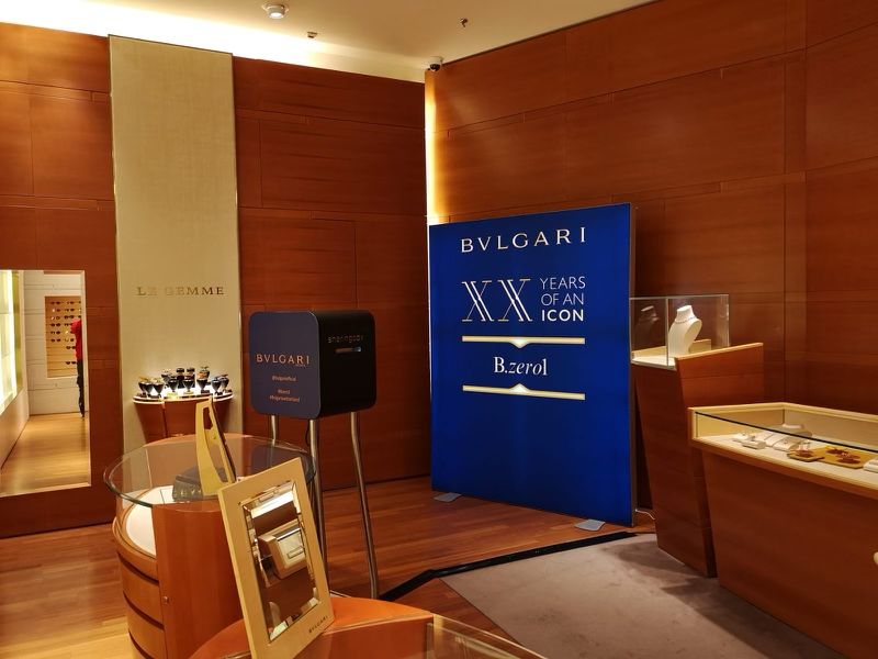 bulgari Cadres toiles tendues lumineux autoportants